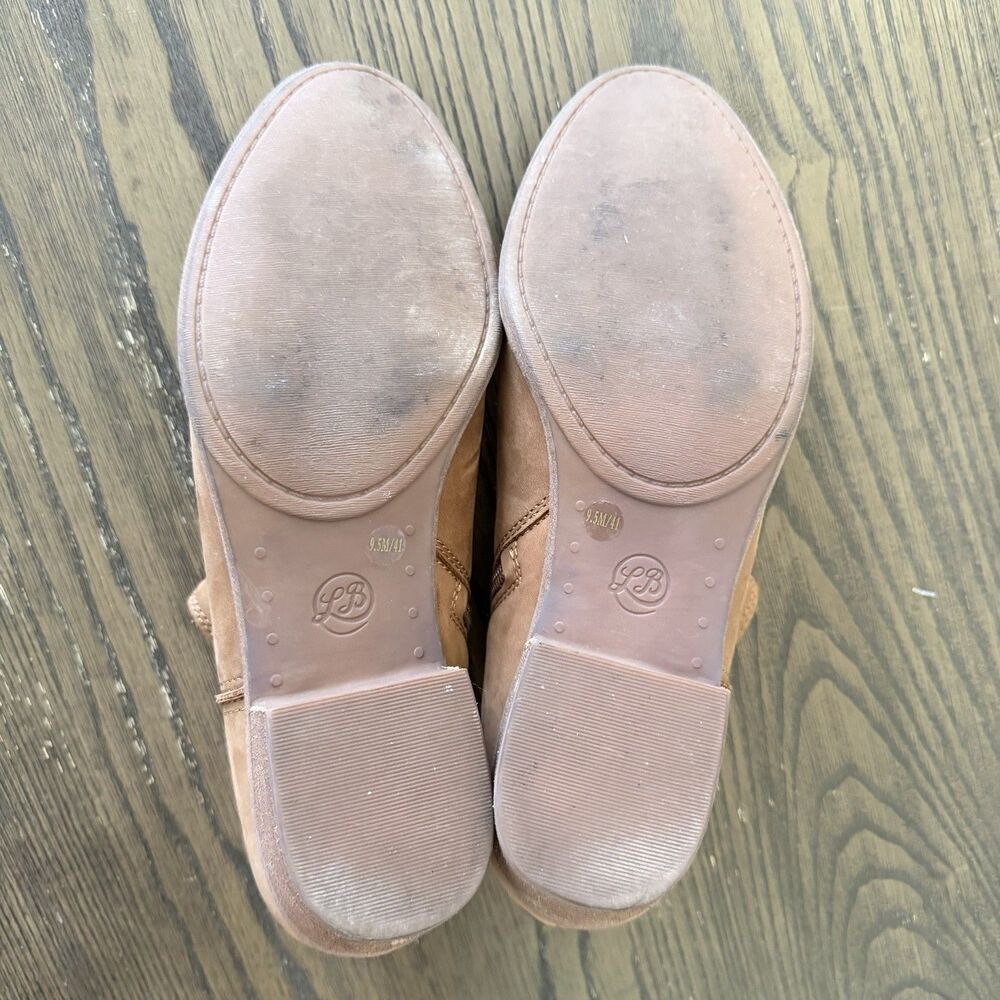 Lucky Brand Basel Ankle Boot Brindle Suede Size 9.5 Ortholite Tan Boho Western - Picture 9 of 9